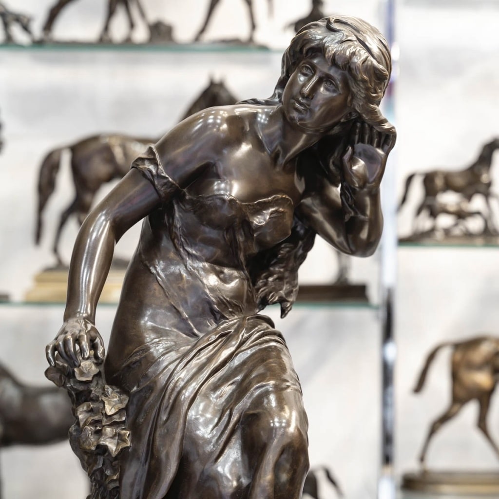 Sculpture – L’ Écoute , Mathurin Moreau (1822-1912) – Bronze 3
