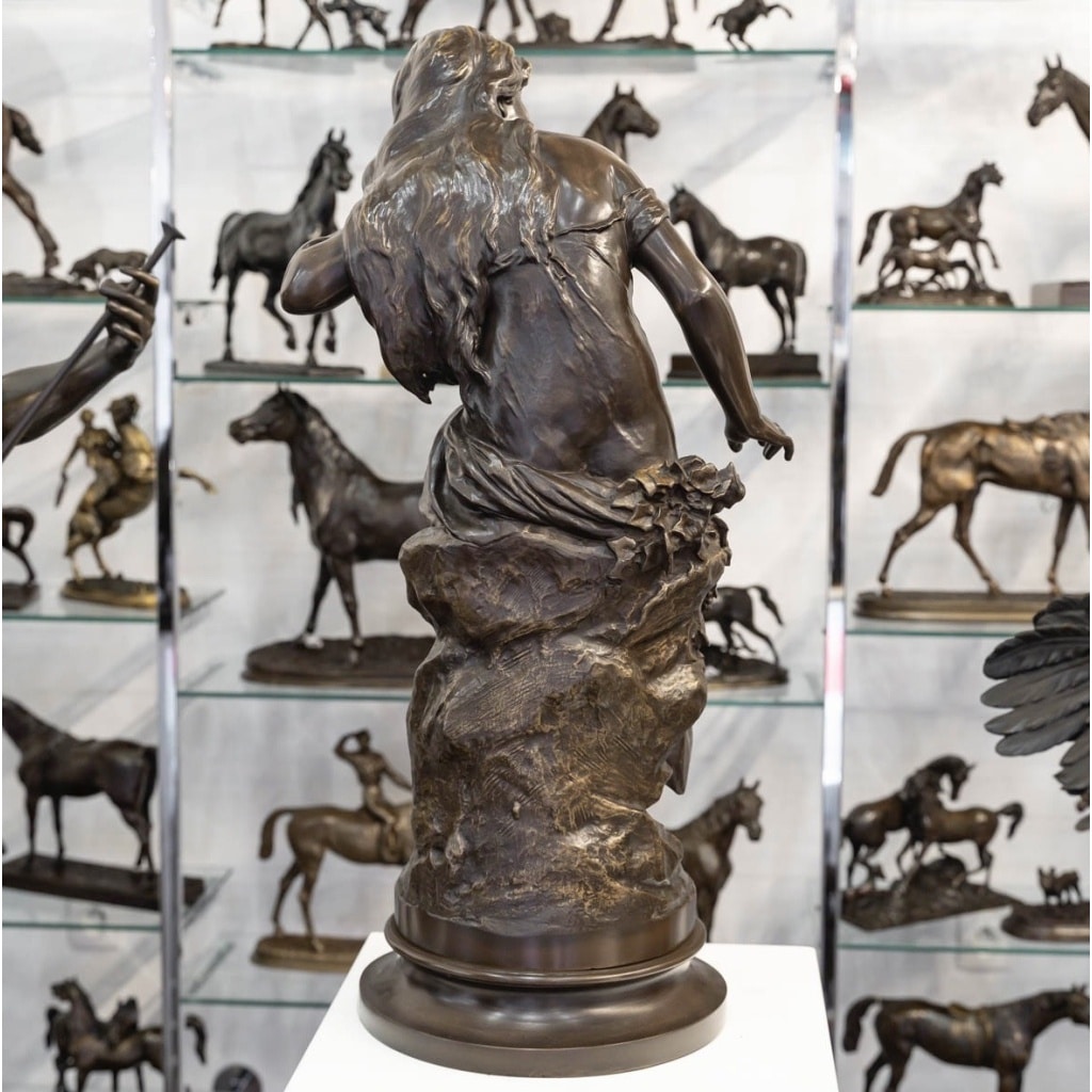 Sculpture – L’ Écoute , Mathurin Moreau (1822-1912) – Bronze 5