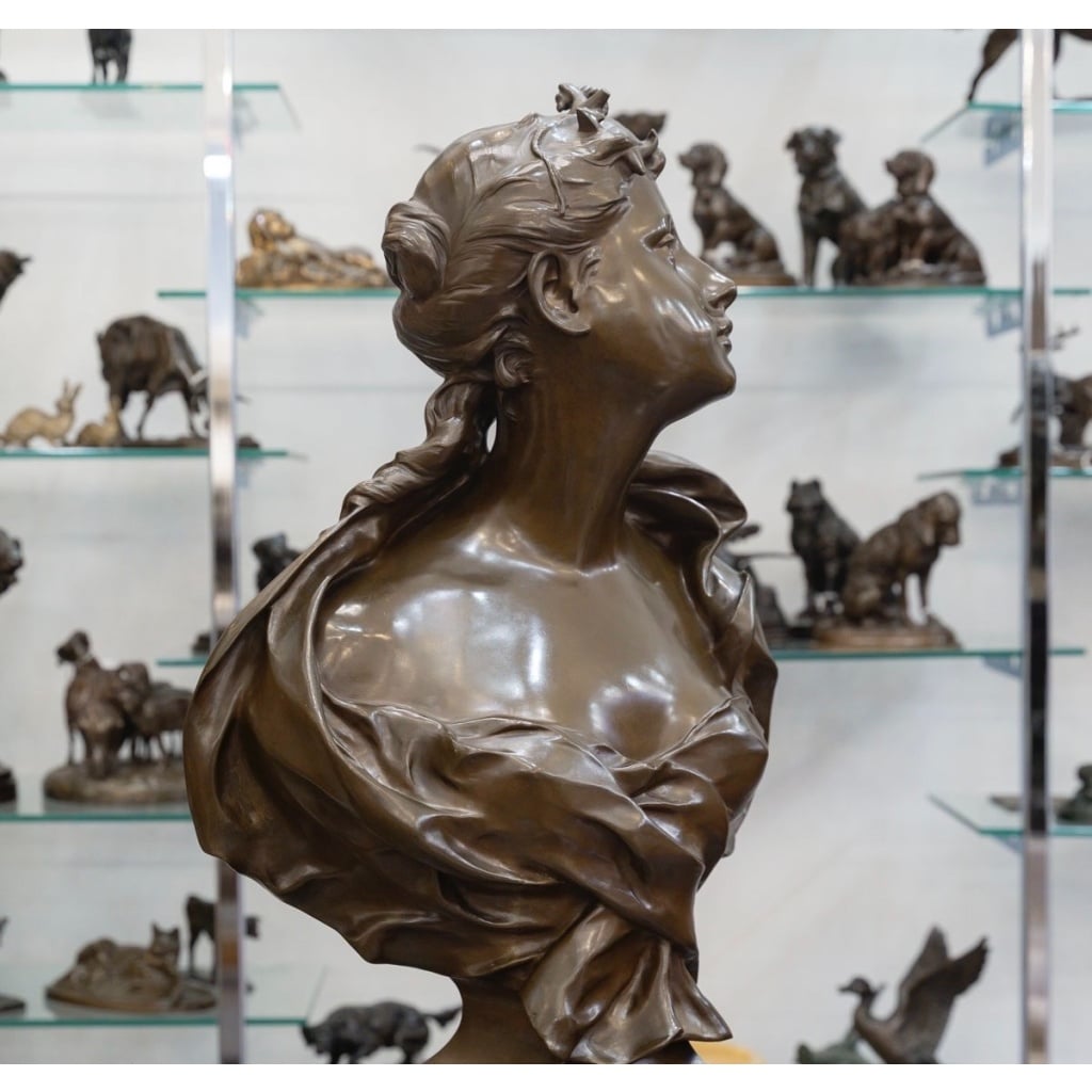 Sculpture – Éspérance , Félix Pierre Richard (1848-1912) – Bronze 8