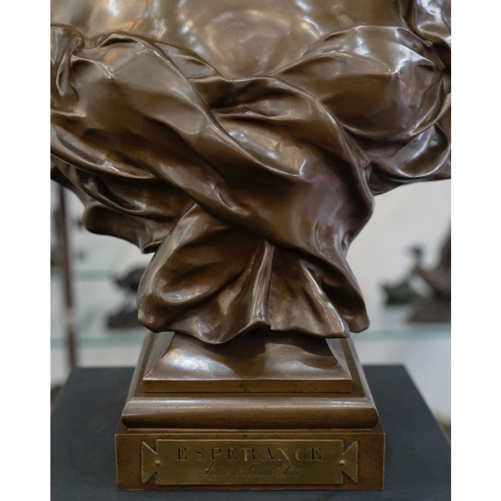 Sculpture – Éspérance , Félix Pierre Richard (1848-1912) – Bronze 9