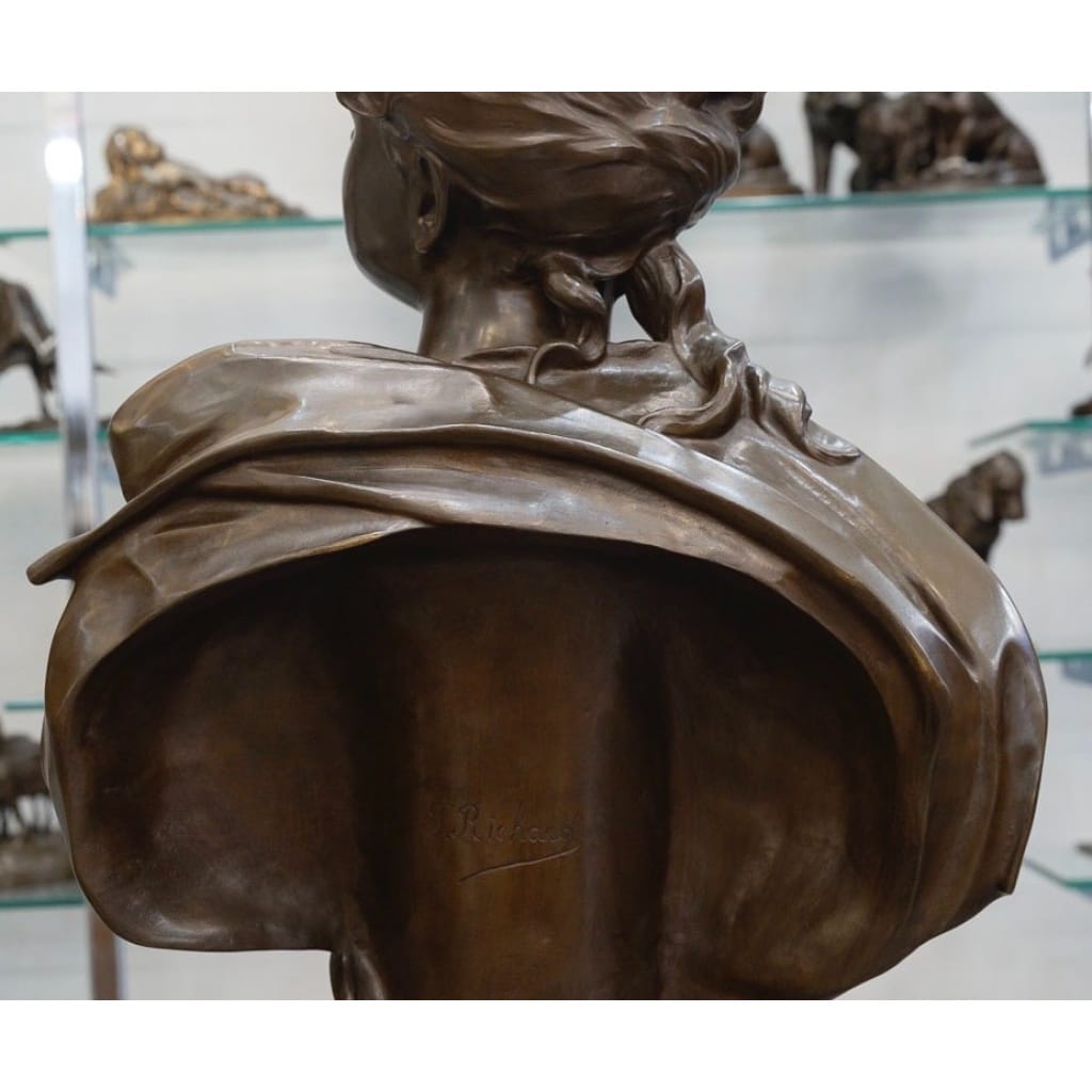 Sculpture – Éspérance , Félix Pierre Richard (1848-1912) – Bronze 10