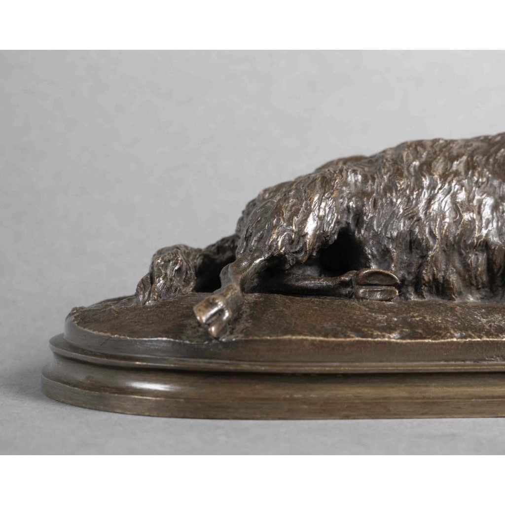 Sculpture – Mouton Couché , Rosa Bonheur (1822-1899) – Bronze 6