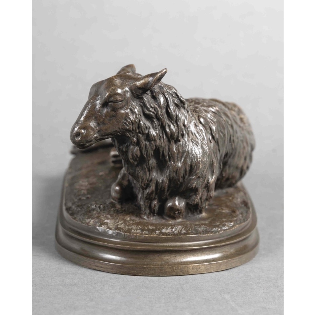Sculpture – Mouton Couché , Rosa Bonheur (1822-1899) – Bronze 7