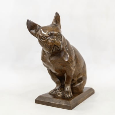 Sculpture – Le Bouledogue , Louis Henri Nicot (1878-1944) – Bois