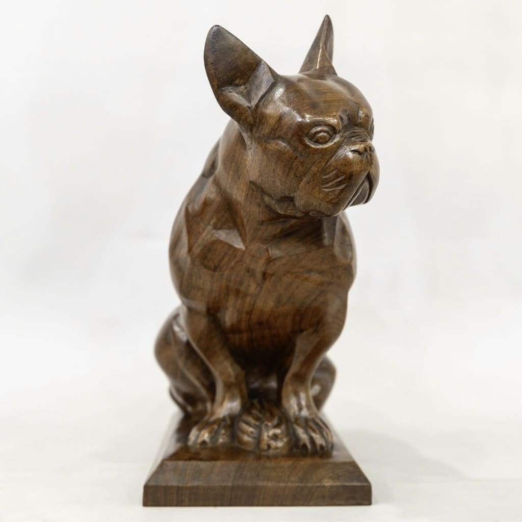 Sculpture – Le Bouledogue , Louis Henri Nicot (1878-1944) – Bois 4