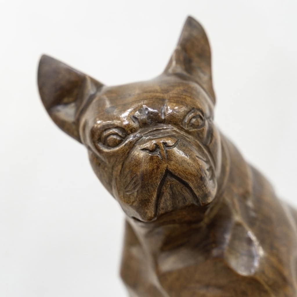 Sculpture – Le Bouledogue , Louis Henri Nicot (1878-1944) – Bois 5