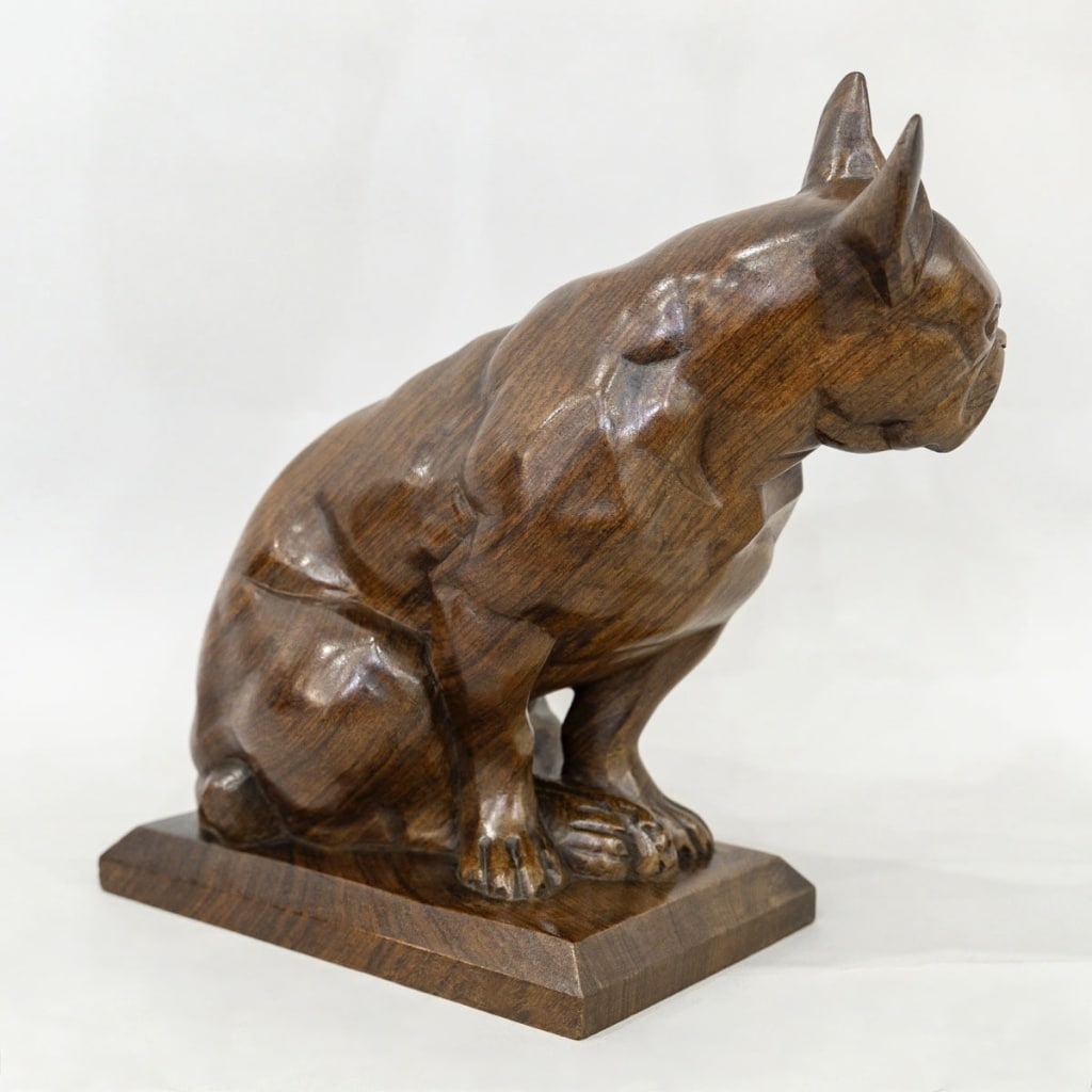Sculpture – Le Bouledogue , Louis Henri Nicot (1878-1944) – Bois 6