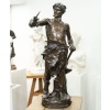Sculpture – Le Travail , Eugène Marioton (1857-1933) – Bronze 13