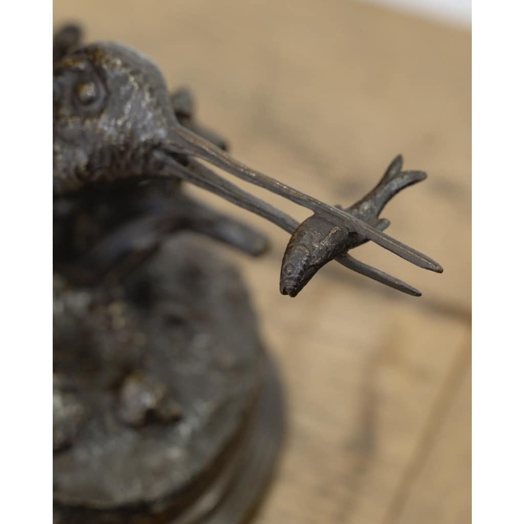 Sculpture – Bécasse À L’ Envol , Jules Moigniez (1835-1894) – Bronze 8