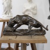 Groupe en bronze , Le Tigre Et La Tortue , Georges Gardet (1863-1939) 14
