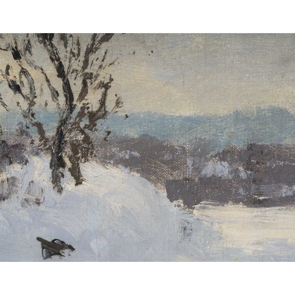 Jean-Laurent BUFFET-CHALLIÉ (1880-1943) Paysage de neige, Jura 5