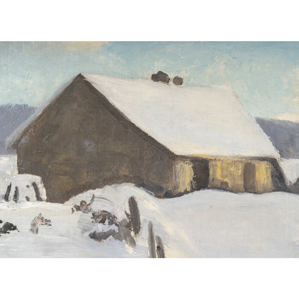 Jean-Laurent BUFFET-CHALLIÉ (1880-1943) Paysage de neige, Jura 7