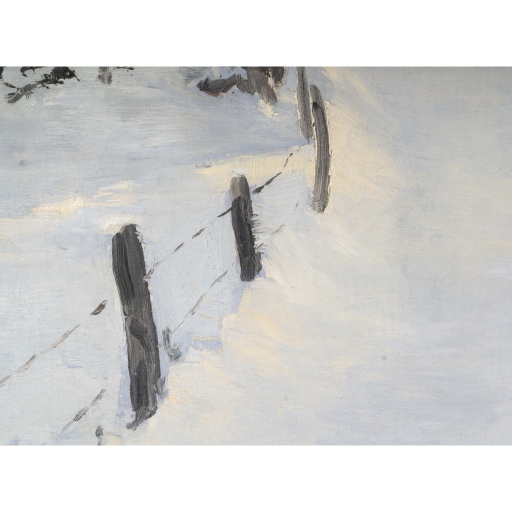 Jean-Laurent BUFFET-CHALLIÉ (1880-1943) Paysage de neige, Jura 8