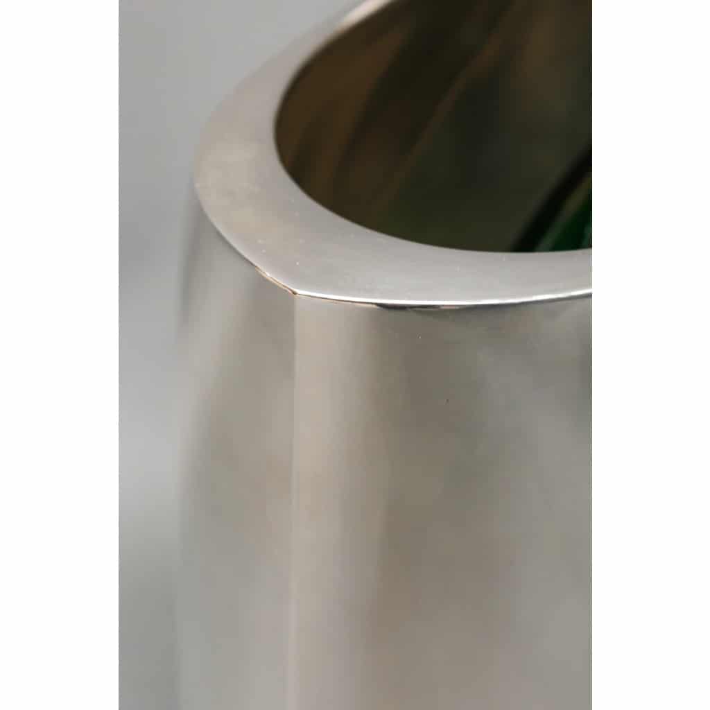DE VECCHI – Vase/Rafraichissoir en argent massif design Italien 1970 6