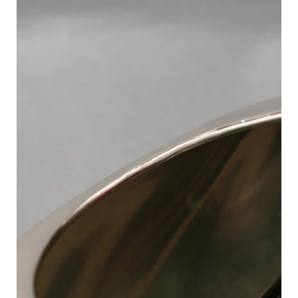 DE VECCHI – Vase/Rafraichissoir en argent massif design Italien 1970 7