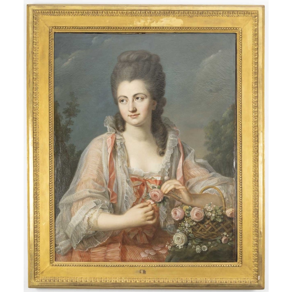 Ecole Française du XVIIIème siècle, portrait d’une dame de qualité, Nicolas-Guy Brenet 2 Ecole Française du XVIIIème siècle, portrait d’une dame de qualité, Nicolas-Guy Brenet 2