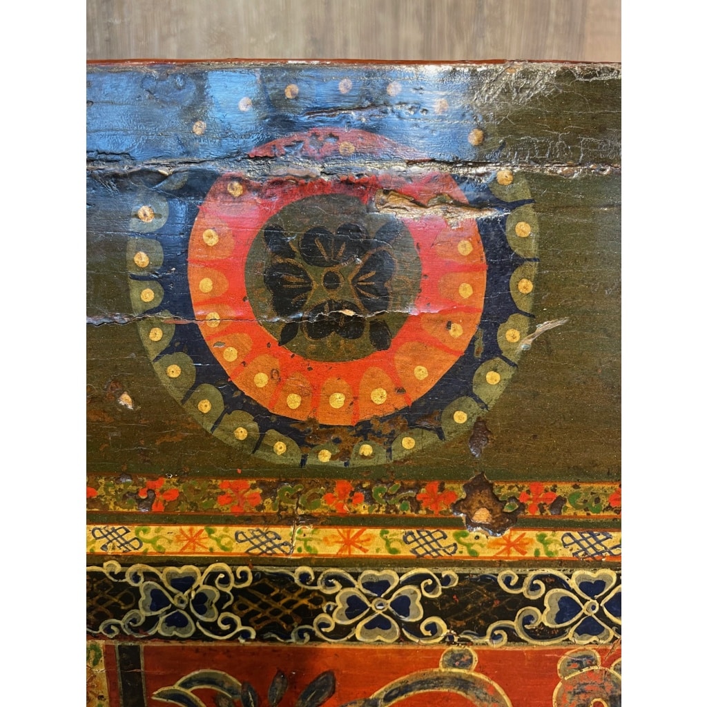 Buffet ancien chinois 4 portes + 2 tiroirs 11