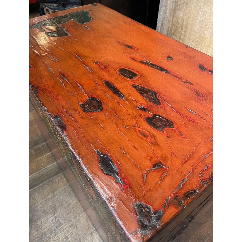 Buffet ancien chinois 4 portes + 2 tiroirs 17