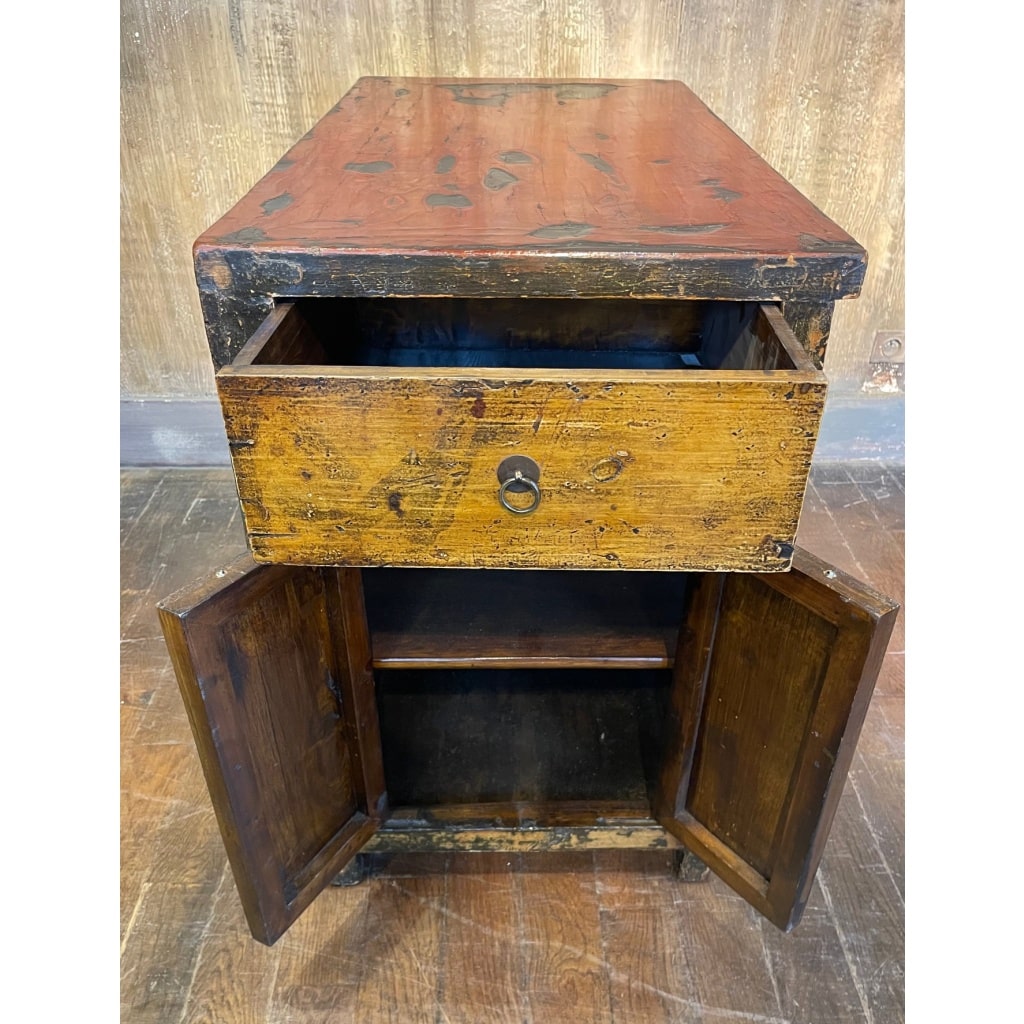 Buffet ancien chinois 4 portes + 2 tiroirs 14