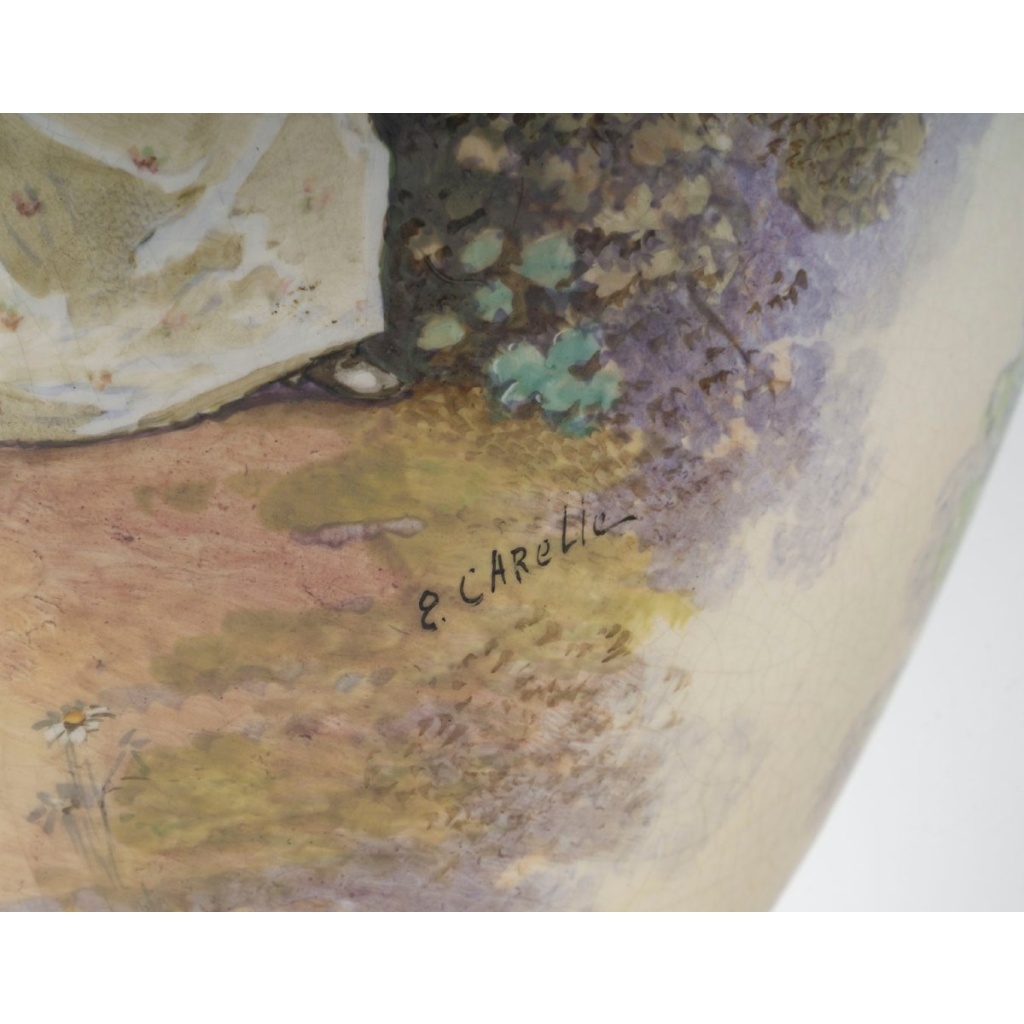 Paire de grands vases décorés avec bouquets en bronze doré – Époque Napoléon III – XIXe siècle 6