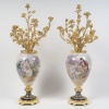 Paire de grands vases décorés avec bouquets en bronze doré – Époque Napoléon III – XIXe siècle 14