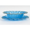 Ensemble de plats en opaline bleue – Décor doré – Époque Napoléon III 9