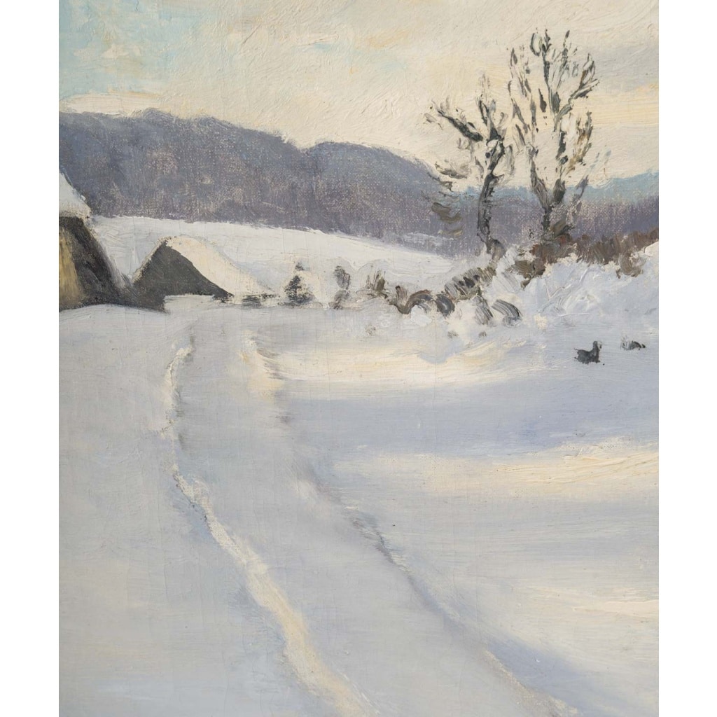 Jean-Laurent BUFFET-CHALLIÉ (1880-1943) Paysage de neige, Jura 4