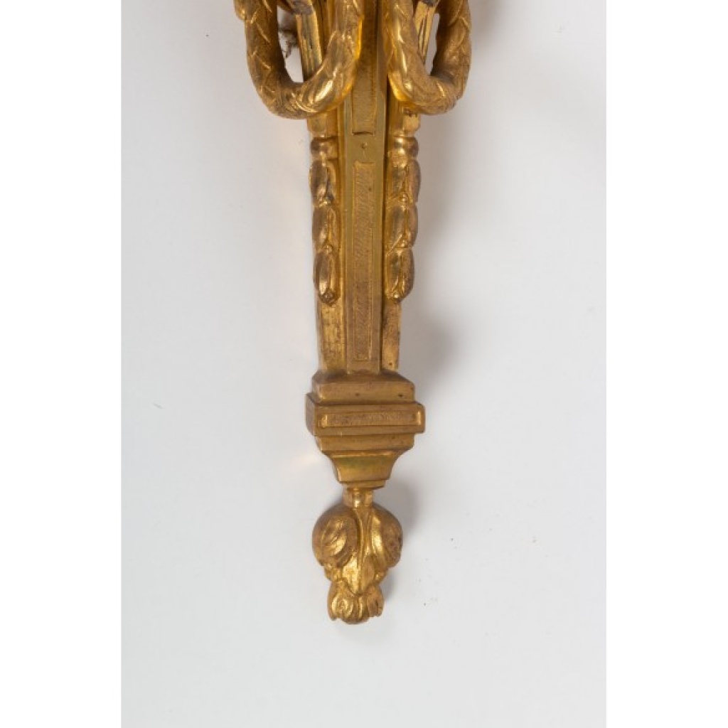Suite de quatre appliques de style Louis XVI. XIXème siècle 5