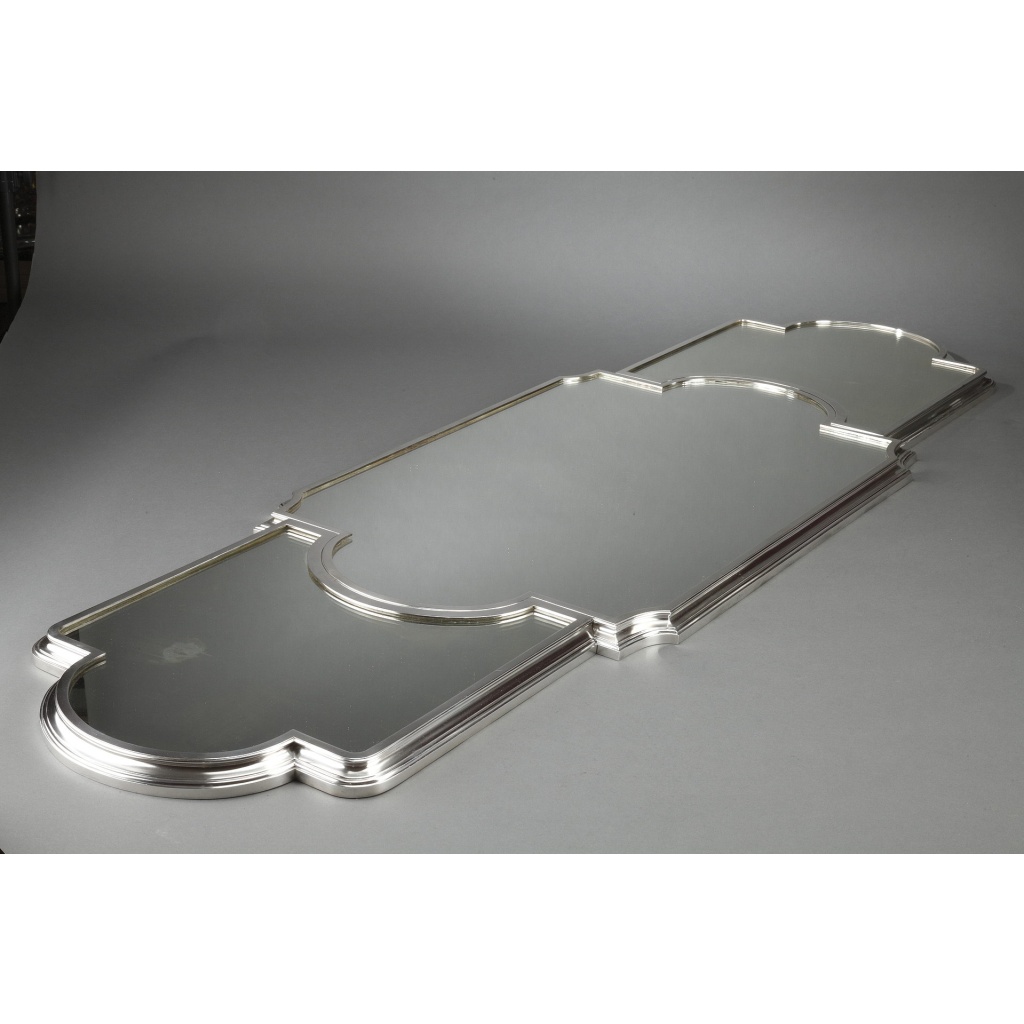 SURTOUT DE TABLE EN METAL ARGENTE dans son coffre en chêne Fin XIXe 5 SURTOUT DE TABLE EN METAL ARGENTE dans son coffre en chêne Fin XIXe 5