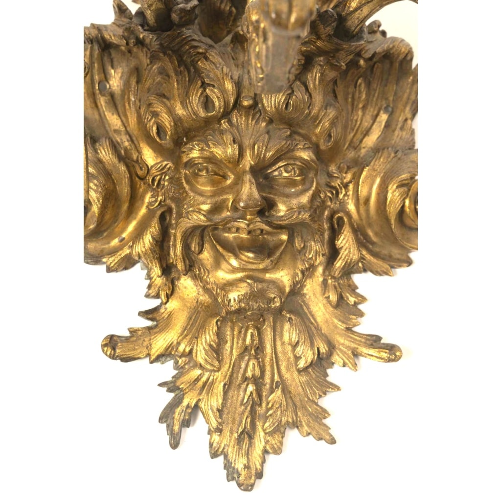 Paire d&rsquo;appliques de style Régence en bronze doré. XIXème siècle 9