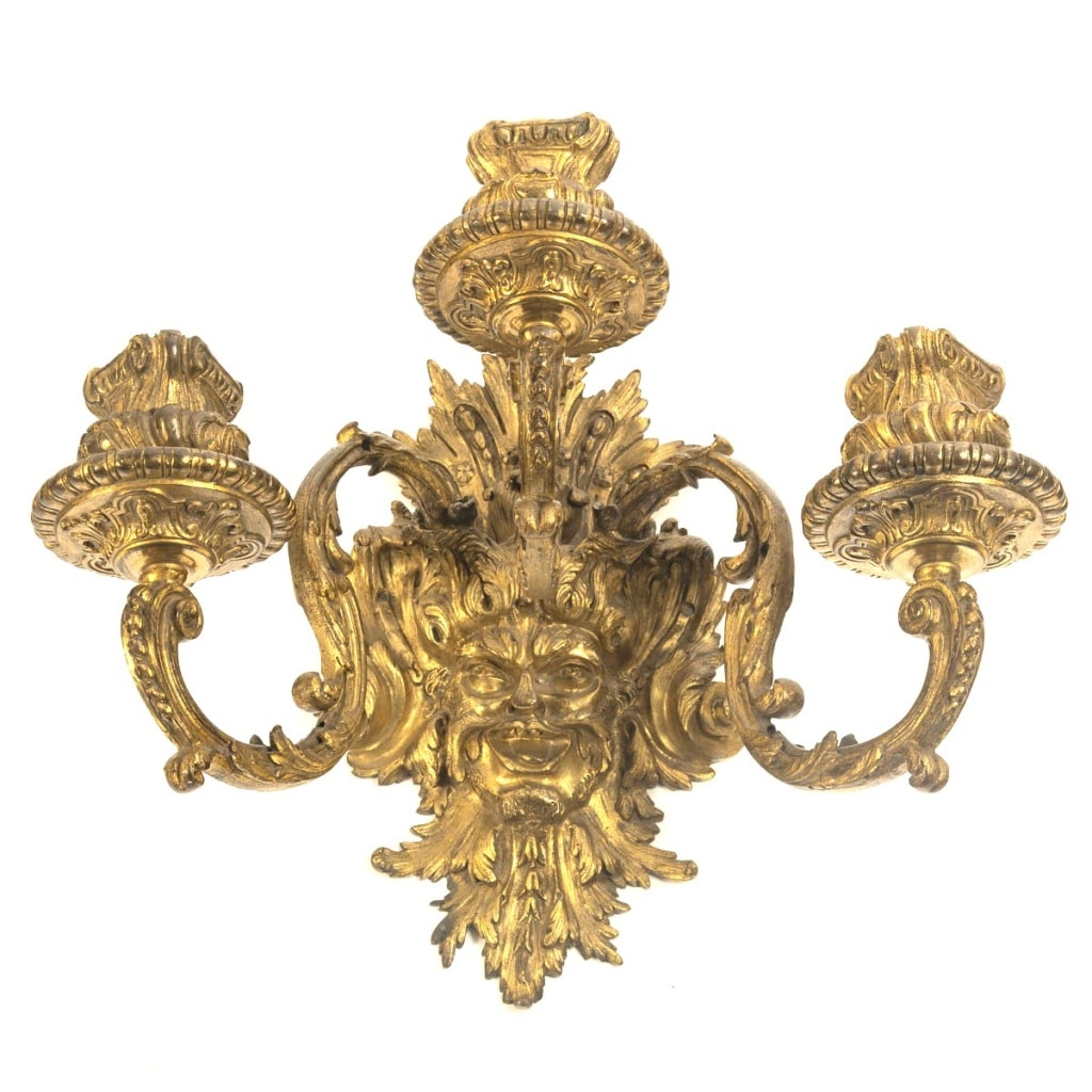 Paire d&rsquo;appliques de style Régence en bronze doré. XIXème siècle 5