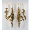 Paire de grandes appliques à trois bras de lumières de style Louis XV Rocaille en bronze doré, vers 1850 23 Paire de grandes appliques à trois bras de lumières de style Louis XV Rocaille en bronze doré, vers 1850 23