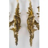 Paire de grandes appliques à trois bras de lumières de style Louis XV Rocaille en bronze doré, vers 1850 24 Paire de grandes appliques à trois bras de lumières de style Louis XV Rocaille en bronze doré, vers 1850 24