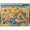 André Planson (1898-1981) – Femme nue alanguie dans un champ de blé, huile sur toile 14