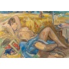 André Planson (1898-1981) – Femme nue alanguie dans un champ de blé, huile sur toile 15