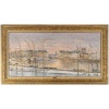 Serge Belloni (1925-2005) – Vue panoramique du Pont Louis-Philippe, des Quais de Seine et de Notre-Dame sous la neige, huile sur bois vers 1997 14 Serge Belloni (1925-2005) – Vue panoramique du Pont Louis-Philippe, des Quais de Seine et de Notre-Dame sous la neige, huile sur bois vers 1997 14