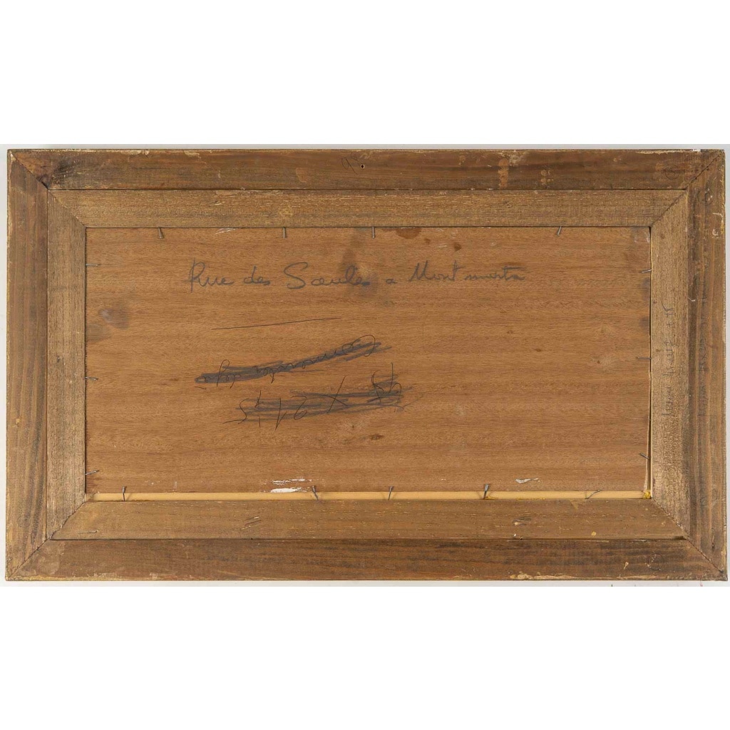 Serge Belloni (1925-2005) – La Rue des Saules en Automne huile sur bois vers 1970 10