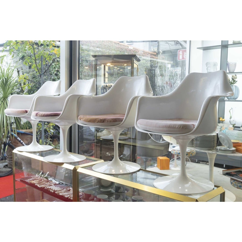 Eero Saarinen (1910–1961) & Knoll – Lot de 4 fauteuils Tulip 6