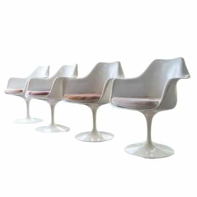 Eero Saarinen (1910–1961) & Knoll – Lot de 4 fauteuils Tulip