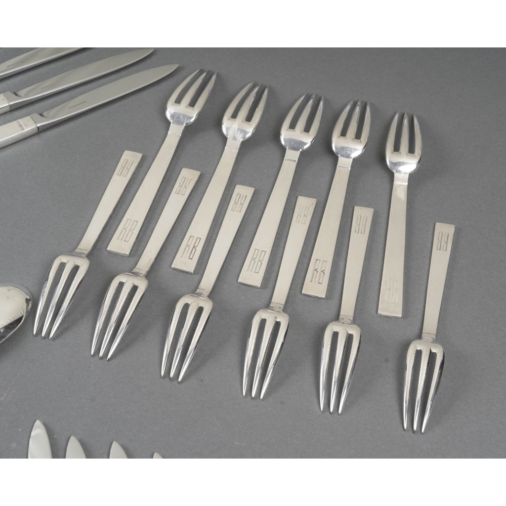 Jean-Élysée Puiforcat (1897–1945) – Service « Antibes » en argent massif, 36 pièces 6