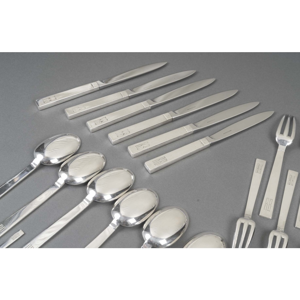 Jean-Élysée Puiforcat (1897–1945) – Service « Antibes » en argent massif, 36 pièces 7