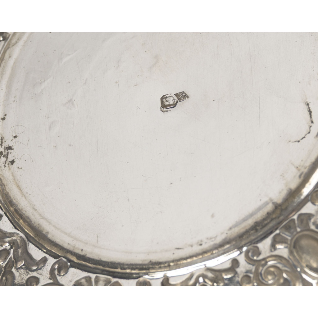 ARMAND GROSS – Paire d&rsquo; Aiguières en cristal et argent massif fin XIXe 13