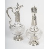 ARMAND GROSS – Paire d&rsquo; Aiguières en cristal et argent massif fin XIXe 32