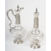 ARMAND GROSS – Paire d&rsquo; Aiguières en cristal et argent massif fin XIXe 33