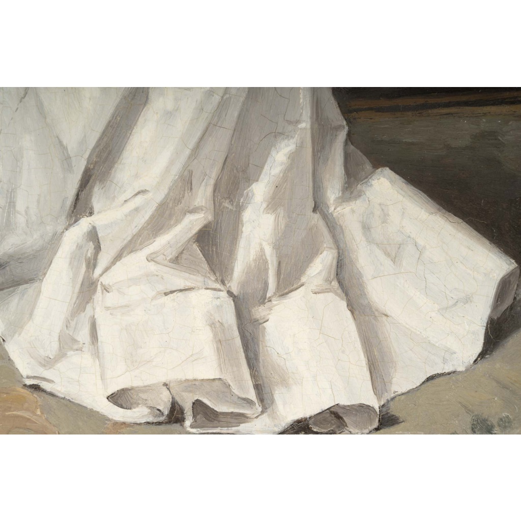 Henri René GAUME (Né en 1834) Femme au miroir, daté 1868 7