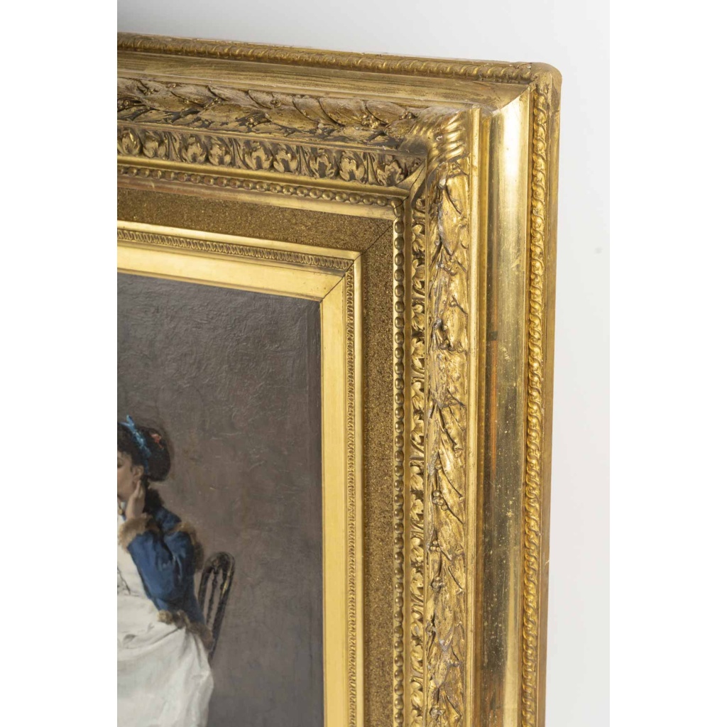 Henri René GAUME (Né en 1834) Femme au miroir, daté 1868 10