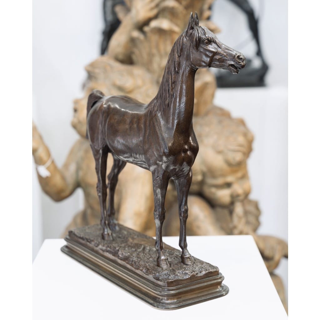 Sculpture – Le Cheval Kaolin , Alfred Dubucand (1828 – 1894) – Bronze 3