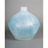 Vase « Plumes » verre opalescent patiné bleu de René LALIQUE 8