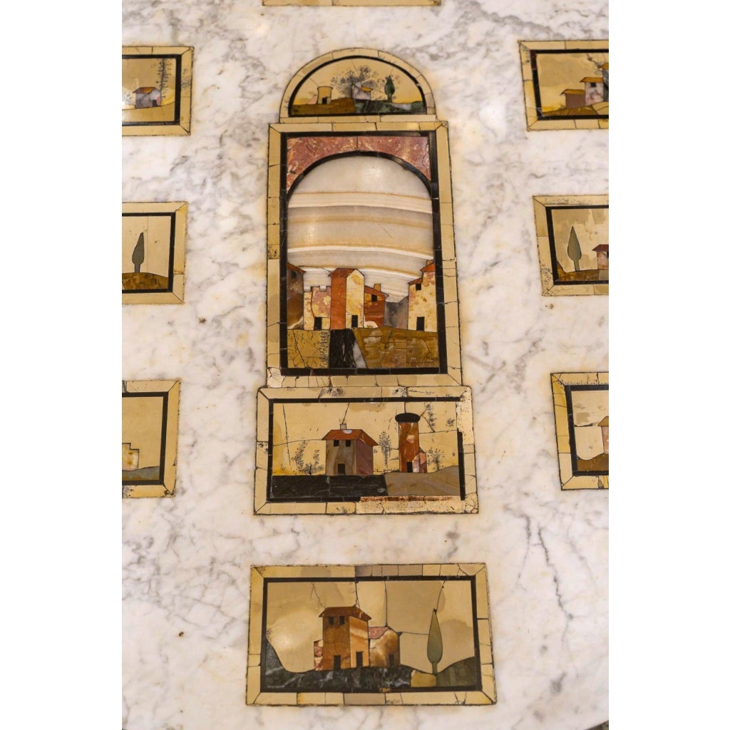 Table guéridon à marqueterie de pierres dures et marbre, Florence vers 1810 5 Table guéridon à marqueterie de pierres dures et marbre, Florence vers 1810 5