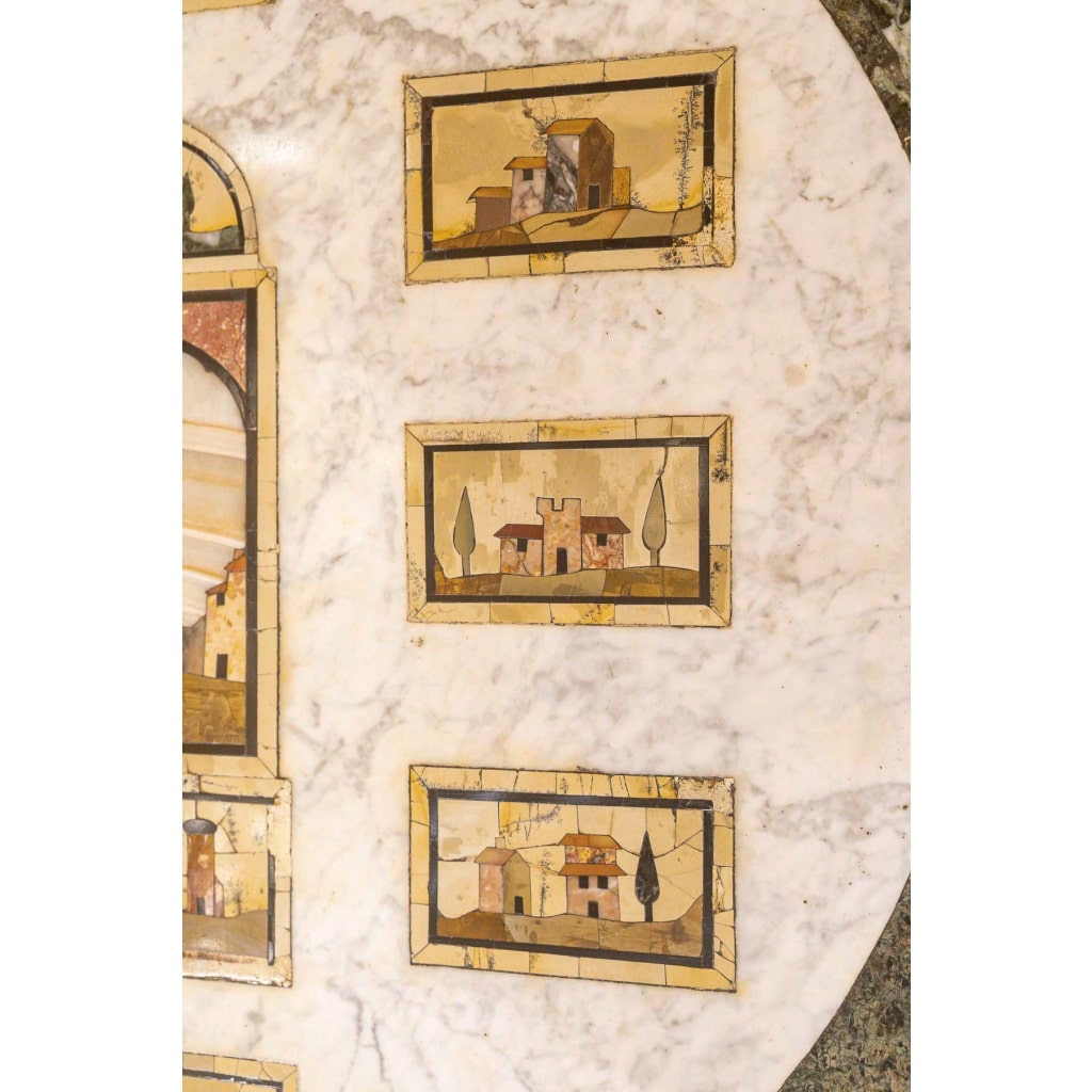 Table guéridon à marqueterie de pierres dures et marbre, Florence vers 1810 6 Table guéridon à marqueterie de pierres dures et marbre, Florence vers 1810 6